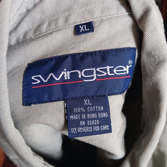 Vintage Men's XL Farmer Shirt Swingster Embroidered Hytest Seeds Swag Logo - Picture 5 of 5